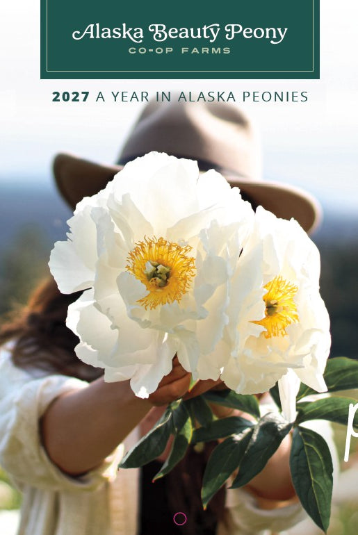 2027 Peony Calendar - Wholesale-Stationary-Alaska Beauty Peony Coop-Alaska Beauty Peony Coop