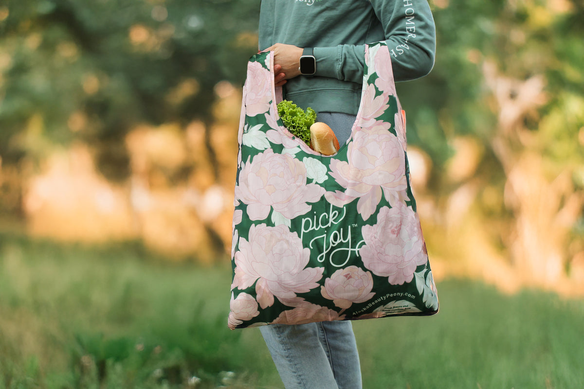 REUSABLE ‘PICK JOY’ BAGGU TOTE BAG-Apparel-Alaska Beauty Peony Coop-Alaska Beauty Peony Coop