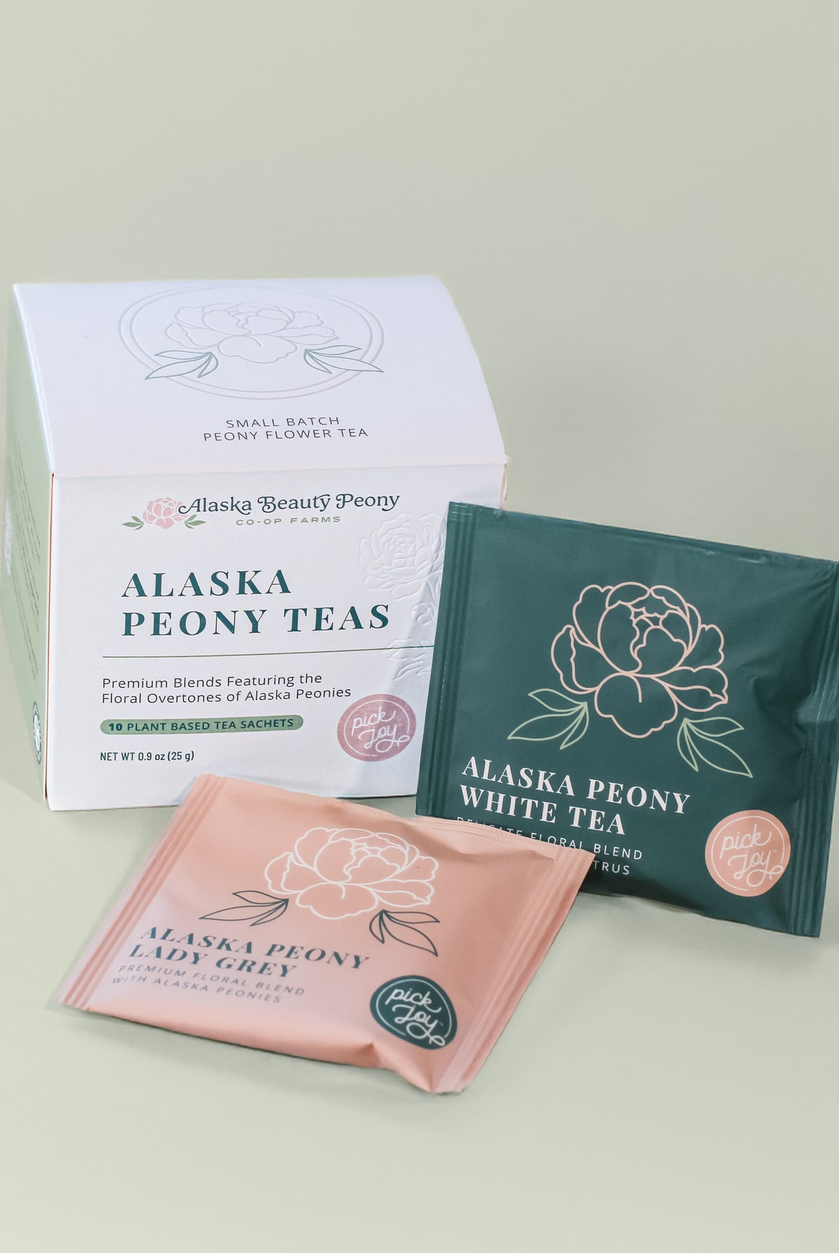 Alaska Peony Tea Sachet Box-Food & Drink-Alaska Beauty Peony Coop-An Equal Amount of Both Teas-10-Alaska Beauty Peony Coop
