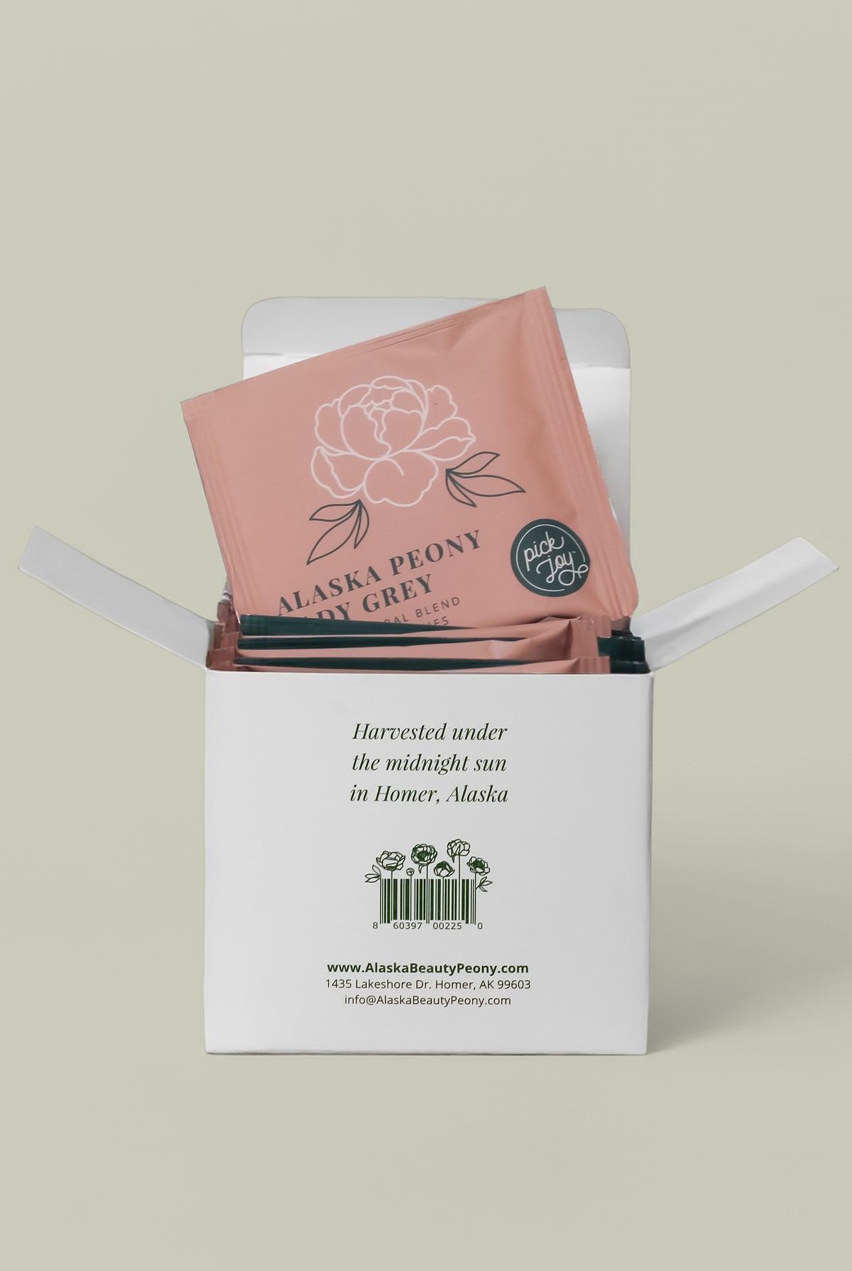 Alaska Peony Tea Sachet Box-Food & Drink-Alaska Beauty Peony Coop-An Equal Amount of Both Teas-10-Alaska Beauty Peony Coop