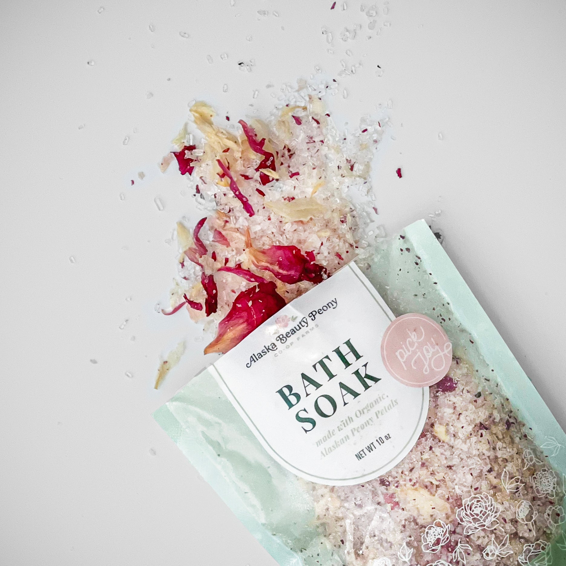 Peony Bath Soak - 10 oz-Bath & Body-Alaska Beauty Peony Coop-Alaska Beauty Peony Coop