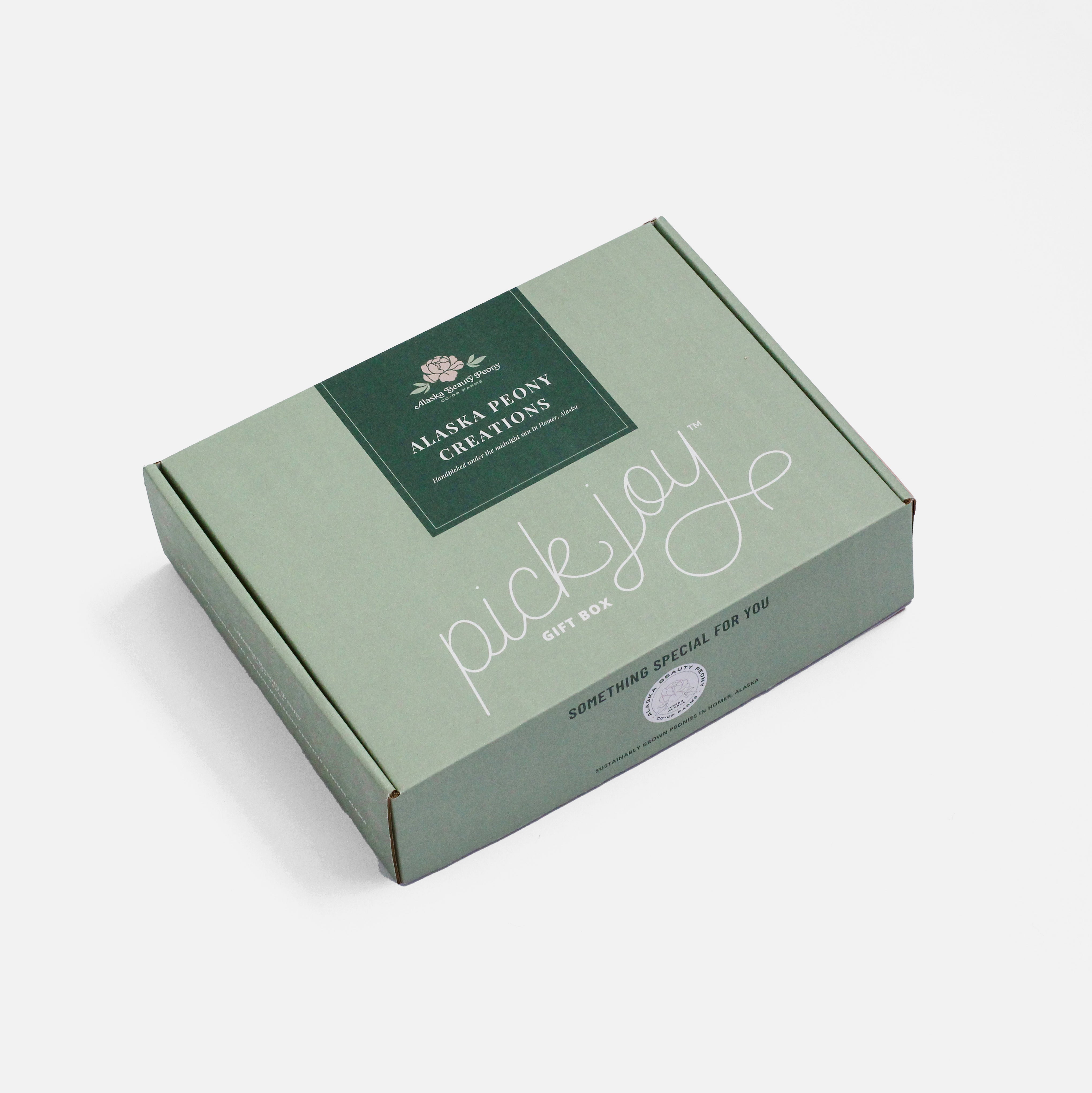 Peony Lover's Holiday Gift Box-Gift Box-Alaska Beauty Peony Coop-Just the Gift Box-Alaska Beauty Peony Coop