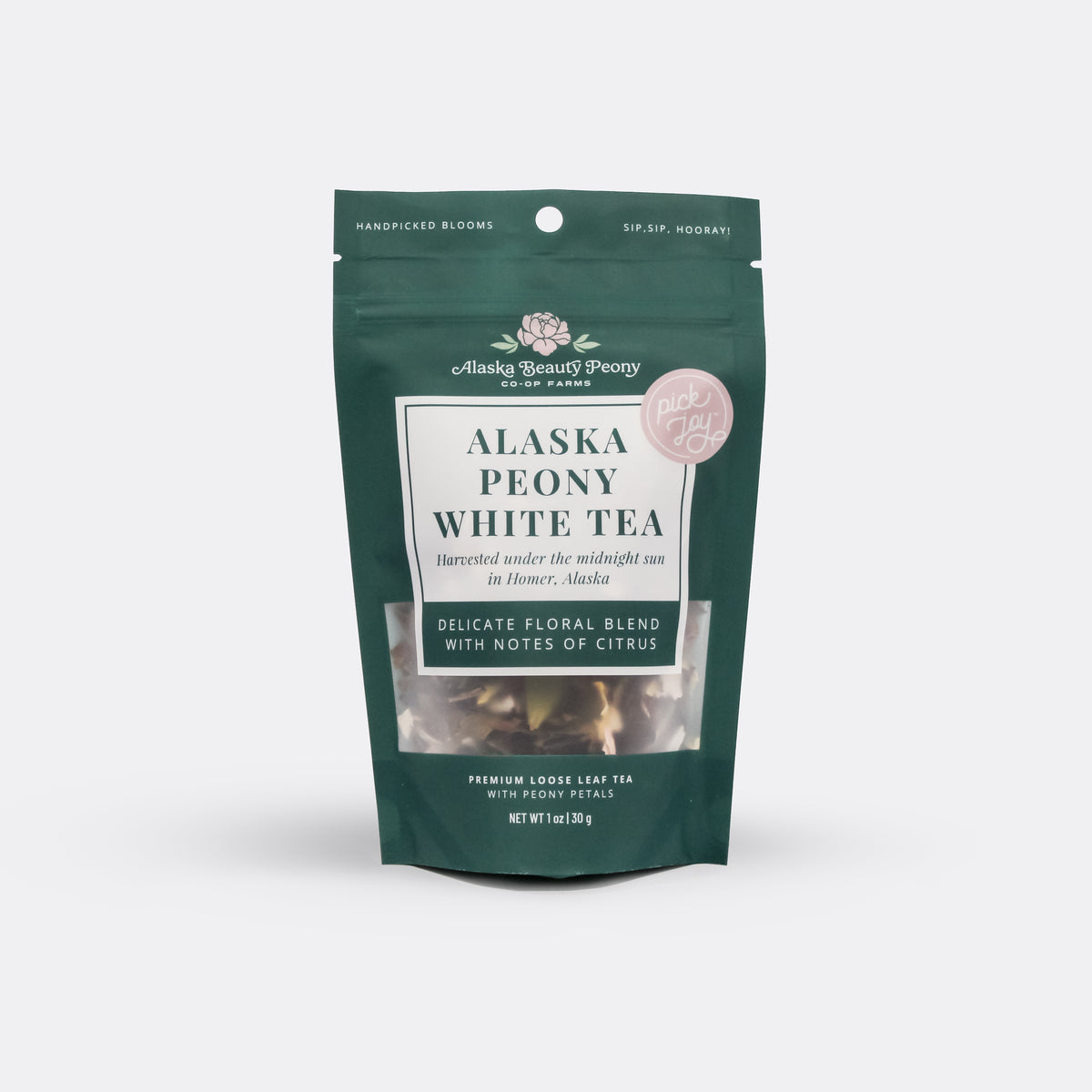 Alaska Peony White Tea - 1oz – Alaska Beauty Peony Coop