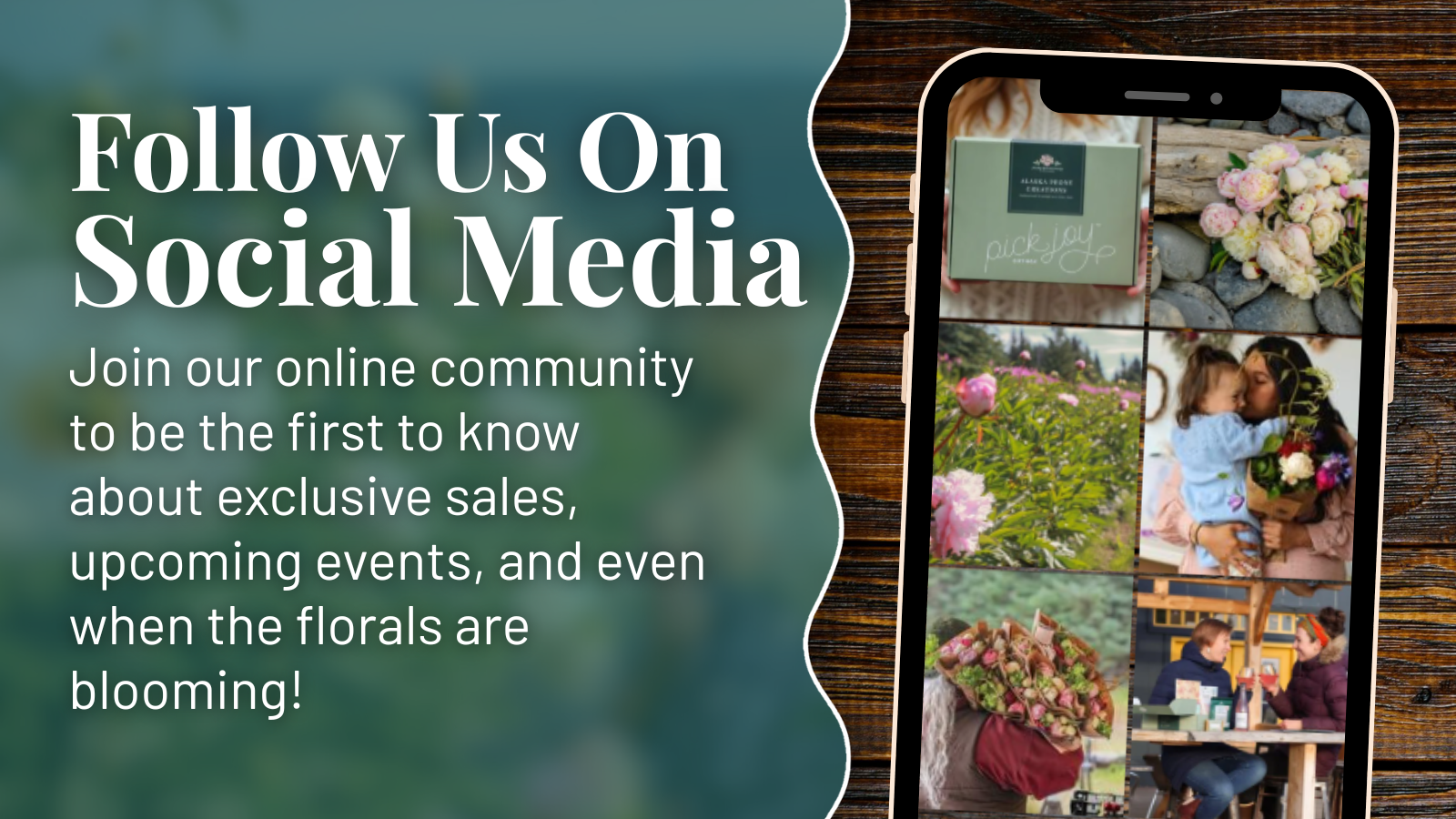 Follow Us On Social Media | Click To Follow | Alaska Beauty Peony Cooperative | Homer, AK