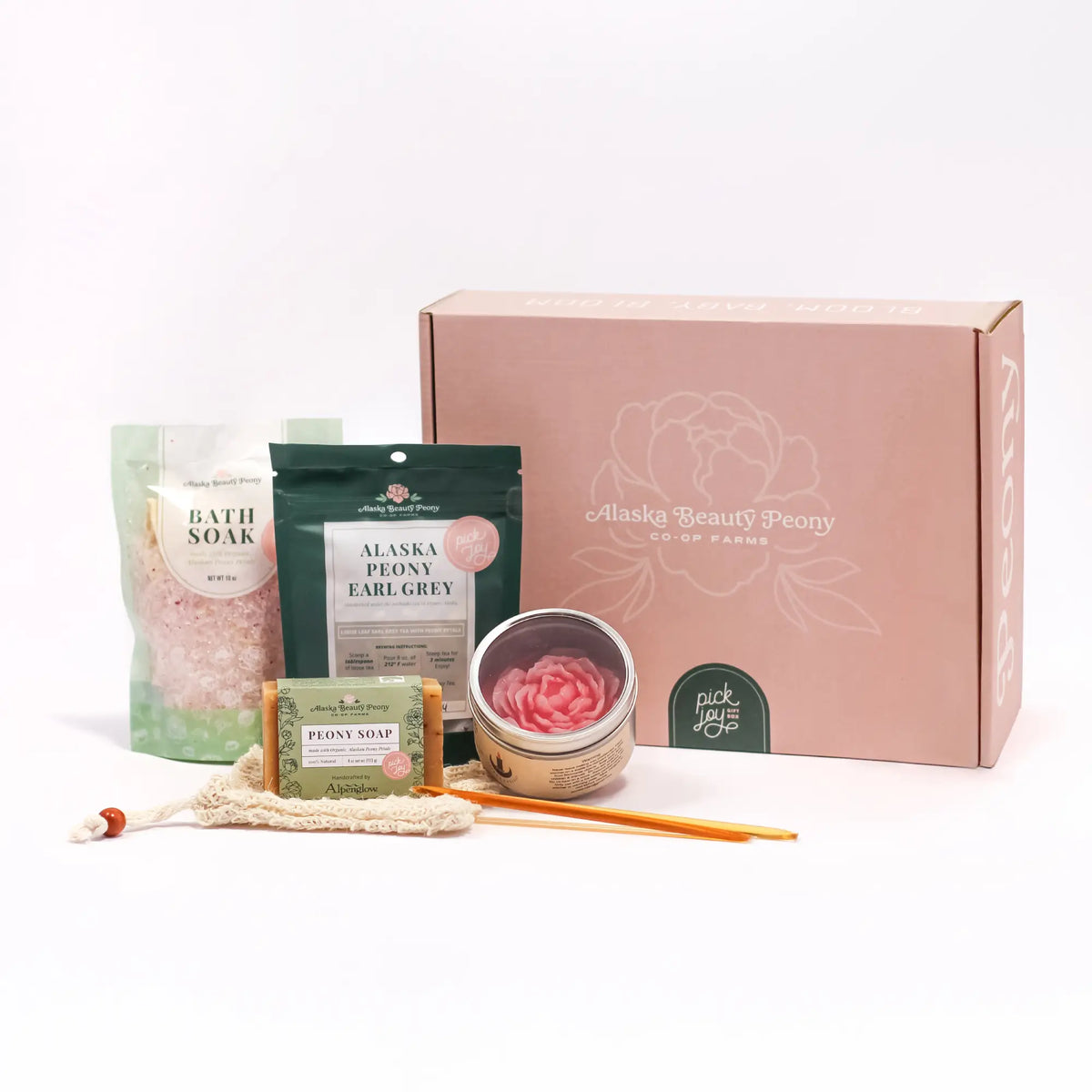 Pick Joy! Deluxe Self Care Gift Box – Alaska Beauty Peony Coop
